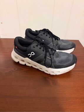 On Running Women's Black and White Cloud Running Shoes
